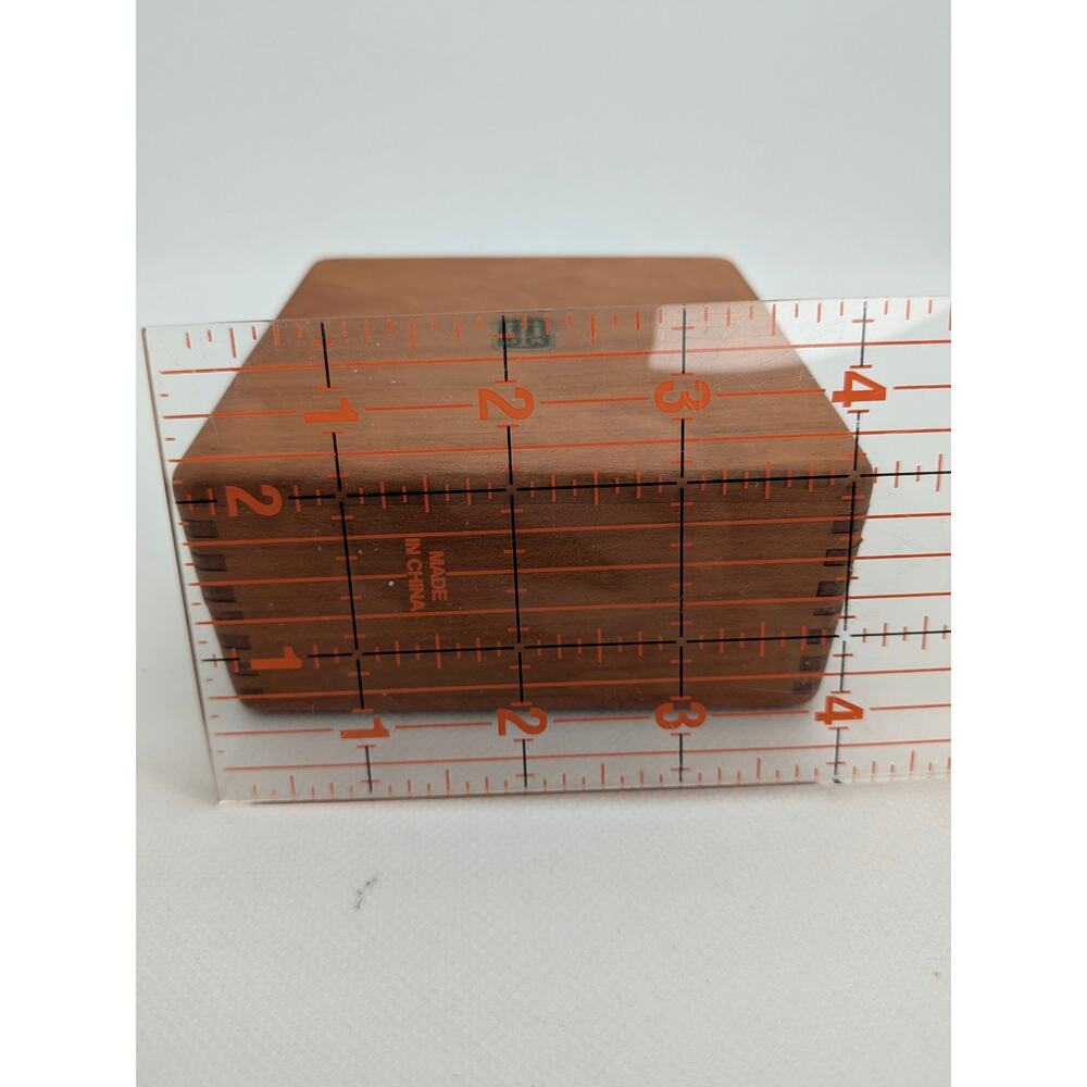 James Avery Wooden Jewelry Box 4x4x2 Dovetail Trinket Keepsake Original Box - Picture 3 of 3